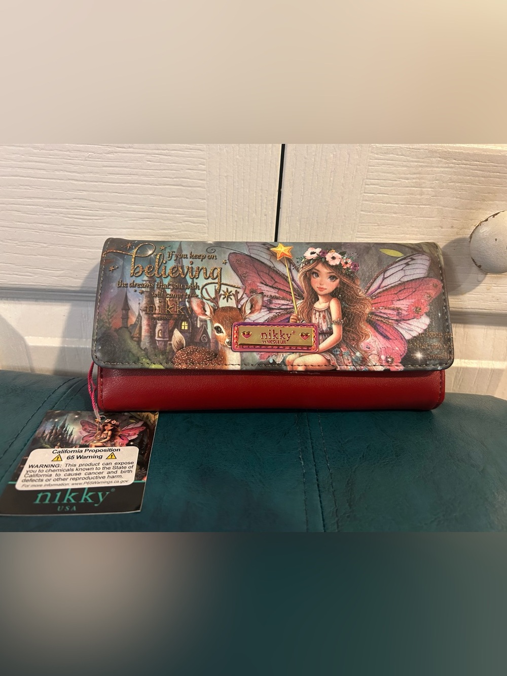 Nicole Lee Red Fairy Print Women's Wallet